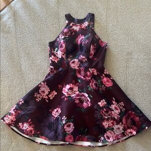 Floral Dress in Pink and Purple